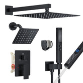 FAROLAN rain shower system with 12-inch overhead head for spa-like mornings