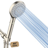 FASDUNT handheld shower head with 5 spray modes for versatile showers