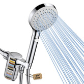 FASDUNT handheld shower head with filter for cleaner water feel on skin and hair