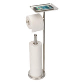 Fatizon toilet paper holder with top shelf for small items and easy access