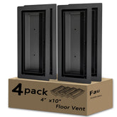 Fauvip 4x10 floor register top view in Sandtex black blends with floor design