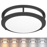 Faymart Lighting 10-inch matt black ceiling light provides a modern focal point for living rooms.