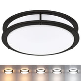 Faymart Lighting black flush mount ceiling light with a 13-inch diameter for modern spaces