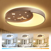 FAYOTAT Moon and Star ceiling light in a kid's room showing a gentle ambient glow.