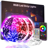 FBY 200ft LED lights illuminate bedroom with music sync for dynamic ambiance