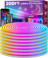 FBZ 200ft LED rope light bundle for versatile room mood lighting