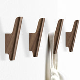 FCOWK walnut coat hook wall shows natural grain for sturdy jacket storage.