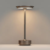FDIDC Rechargeable Table Lamp with top spiral touch for quick adjustments.