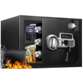 Fdsutvit Safe Box front view highlighting compact 1.5 cu ft steel security.