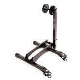Feedback Sports RAKK bike stand, front view, tire slot for quick parking.