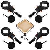 Feekoon 4-pack belt band clamps stabilize wood frames during glue-up.