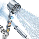 FEELSO filtered shower head with handheld front view delivering a strong spray.