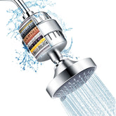 FEELSO shower head chrome close-up highlighting filtration for cleaner showers