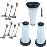 Feenynic 3-pack HEPA filters front view for easy replacement and extended vacuum life.