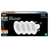 Feit Electric 4in downlight warm white 2700K lighting a cozy kitchen space