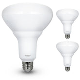 Feit Electric BR40DM LED bulb in recessed can light showing energy-saving design
