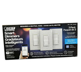 Feit Electric Wi-Fi Smart Dimmer wallplate enables quick dimming at a glance.