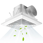 FEITON 90 CFM bathroom fan front view showing quiet performance for a fresh bath space