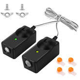 FEITON left garage door sensor lens ready for obstruction detection and safe operation.
