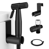 Fekivasy black bidet sprayer installation demonstrates quick setup and user-friendly mounting.