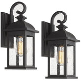 FEMILA exterior wall sconce with seeded glass for porch ambiance