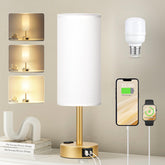 Fenmzee Gold Touch Lamp base with easy touch control for ambient bedroom lighting.