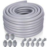 Feotech liquid-tight conduit kit 50ft for outdoor wiring and organized installs.