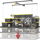 FERO garage ceiling storage rack overhead frame for space optimization.