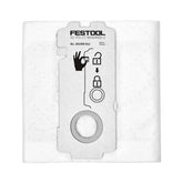 Festool CT Mini filter bags with self-clean volume design for efficient dust collection.