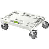 Festool Roll Board front view shows agile 360° wheels for site mobility.