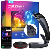 FFJ TV backlight setup enhances movie nights with immersive ambient glow