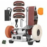 Fictsuscs mini belt sander sharpening knife edges with precision.