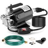 FIDISP Water Transfer Pump front view highlights compact, durable metal construction for reliable drainage.