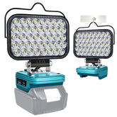 Fiihio cordless LED work light with Makita 18V compatibility for outdoors