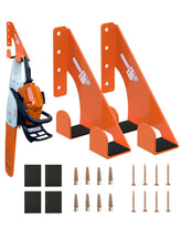 Fijaru Chainsaw Holder mounted on wall for space-saving organization in a workshop