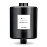 Filterbaby Titanium Shower Filter Pro housing demonstrates durable all-metal construction for reliable filtration.