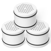 Filterlogic WHR-140 with KDF filtration media close-up reduces chlorine in showers.