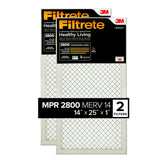 Filtrete 14x25x1 air filter front view shows high MERV 14 filtration