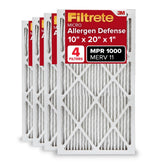 Filtrete four-pack packaging for ready-to-use filters improving indoor air