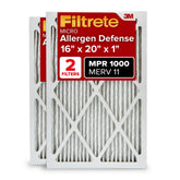 Filtrete two-pack pleated air filter ready for home use that improves air quality.