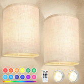 FINCMY battery wall sconces two-pack with cordless puck lights for quick setup.
