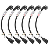 FIRMERST 1ft flat-plug extension cord in black, ideal for tight spaces.