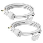 FIRMERST 1875W flat plug extension cord, 10ft, ideal behind furniture