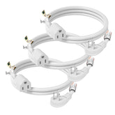 FIRMERST 1875W flat-plug extension cord in white, ideal for behind furniture.