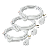 FIRMERST 1875W flat plug extension cord behind a sofa for space-saving power access