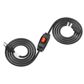 FIRMERST 1875W outdoor extension cord with switch in black for outdoor power access