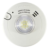 First Alert BRK 7030BSL front view showing integrated LED strobe for visual alerts.