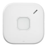 First Alert SC5 battery smoke and CO alarm front view with status lights.
