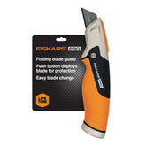 Fiskars Pro Fixed Knife guard deployment for safe blade protection