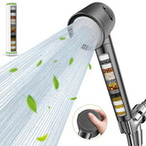 Fitespot Ion Drops filtered shower head handheld delivers purified water for a gentler shower.